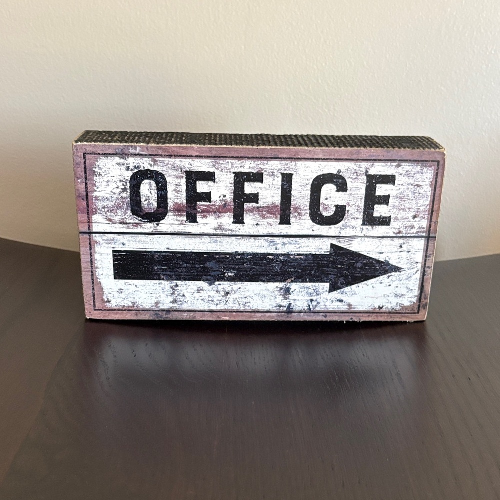 Office Sign with Arrow